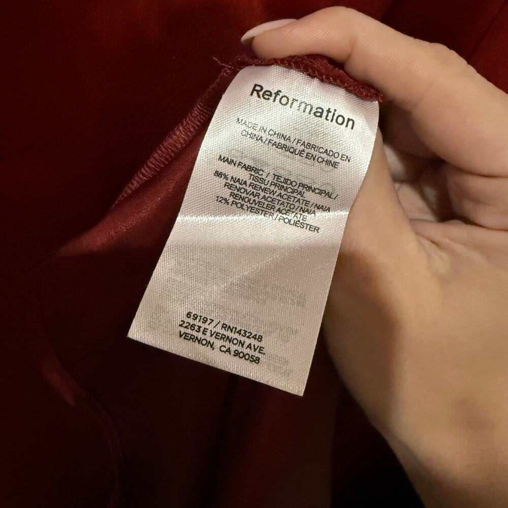 New Reformation Naila Satin Maxi Dress - Picture 4 of 6